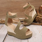 Damen Wedge-Sandaletten mit komfortablem Riemen-Design R&B