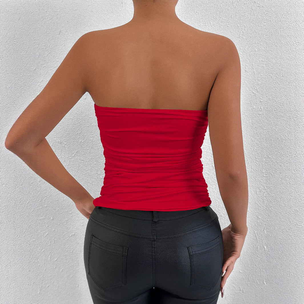 Damen Figurumspielendes Bandeau-Oberteil mit raffinierten Raffungselementen R&B