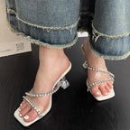 Damen transparente Sandalen mit Akzenten R&B