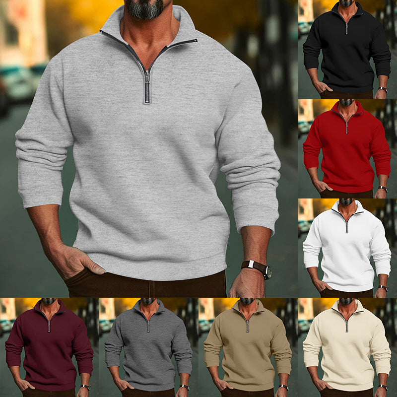 Herren Freizeit-Hoodie mit Reißverschluss und elastischen Bündchen R&B