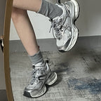 Damen Sportliche Chunky Sneakers mit atmungsaktiver Mesh-Oberfläche und komfortabler Dämpfung R&B