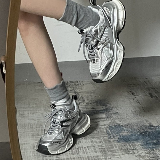 Damen Sportliche Chunky Sneakers mit atmungsaktiver Mesh-Oberfläche und komfortabler Dämpfung R&B