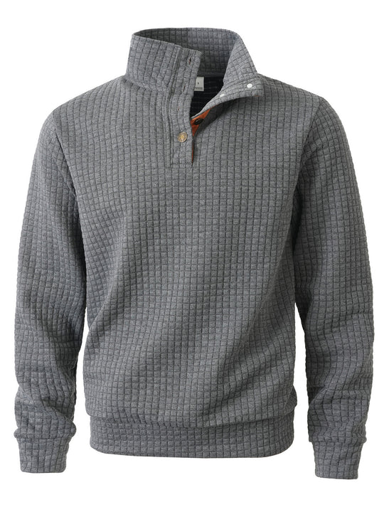 Herren stylischer Pullover mit modischem Stehkragen R&B