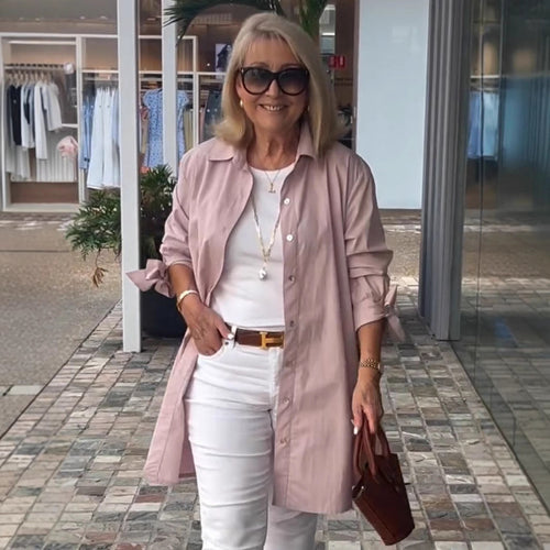 Damen Lässige Hemdblusenjacke im modernen Schnitt R&B