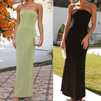 Damen Elegantes Maxikleid ohne Träger im figurbetonten Stil R&B