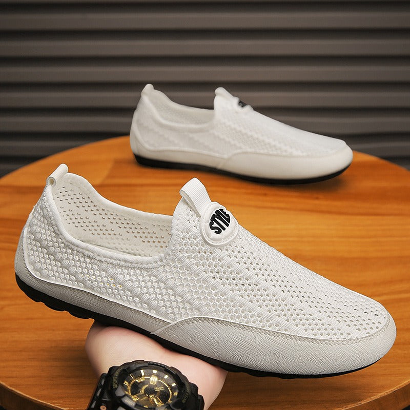 Damen Bequeme Slip-On Sneakers mit atmungsaktivem Mesh-Obermaterial R&B