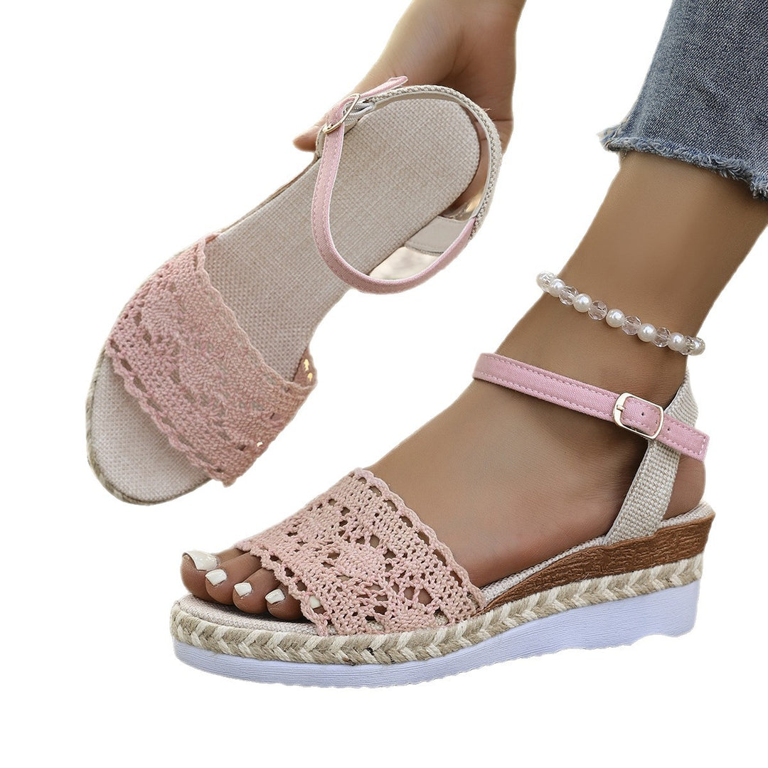 Damen Espadrilles mit elegantem Häkelmuster R&B