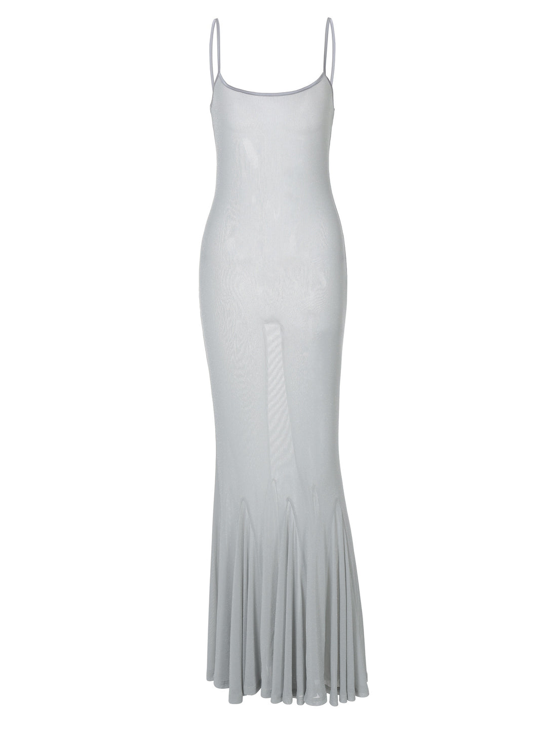 Damen Elegantes Maxikleid mit schwingendem Rock und feinen Spaghettiträgern R&B