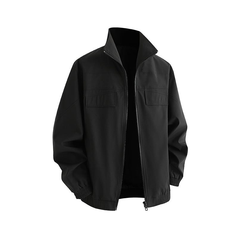 Herren Freizeitjacke mit praktischen Taschen und hohem Kragen R&B