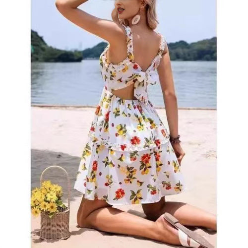 Damen luftiges Sommerkleid mit Blumenmuster R&B