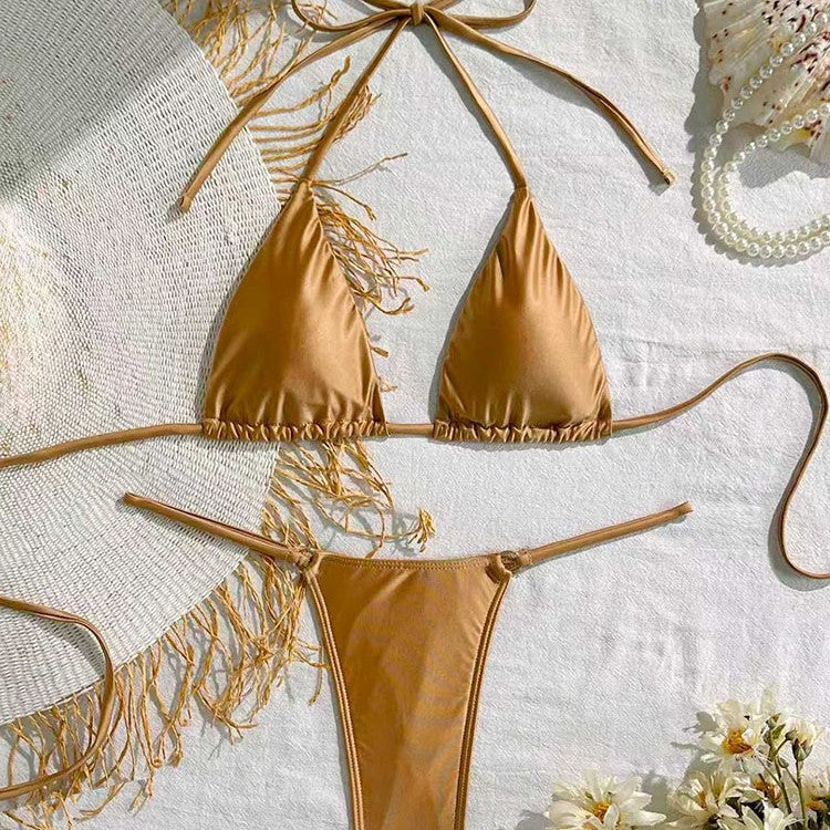 Damen Triangel-Bikini mit verstellbaren Trägersystem und raffinierten Rüschendetails R&B