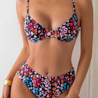 Damen Bikini-Set mit tierischem Mustermix R&B