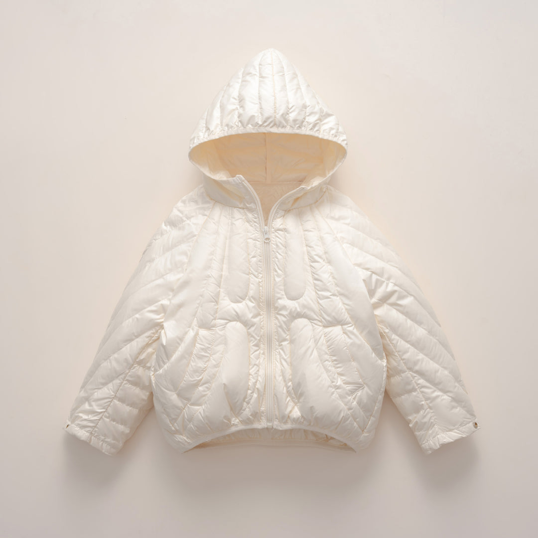 Damen gesteppte Jacke mit Kapuze und trendigem Design R&B
