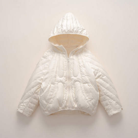 Damen gesteppte Jacke mit Kapuze und trendigem Design R&B