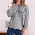 Damen Strickpullover mit glitzernden Applikationen R&B