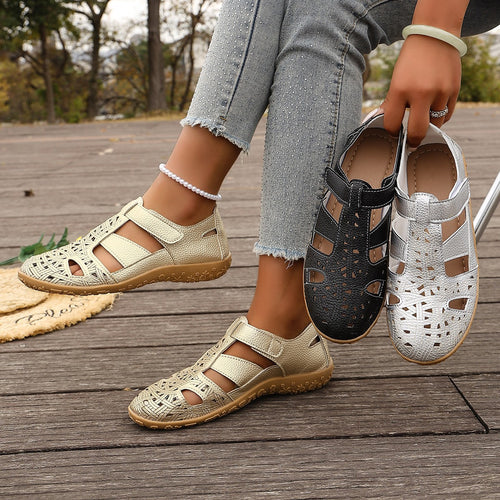 Damen Atmungsaktive Sommer-Sandalen mit raffinierten Schnittdetails R&B