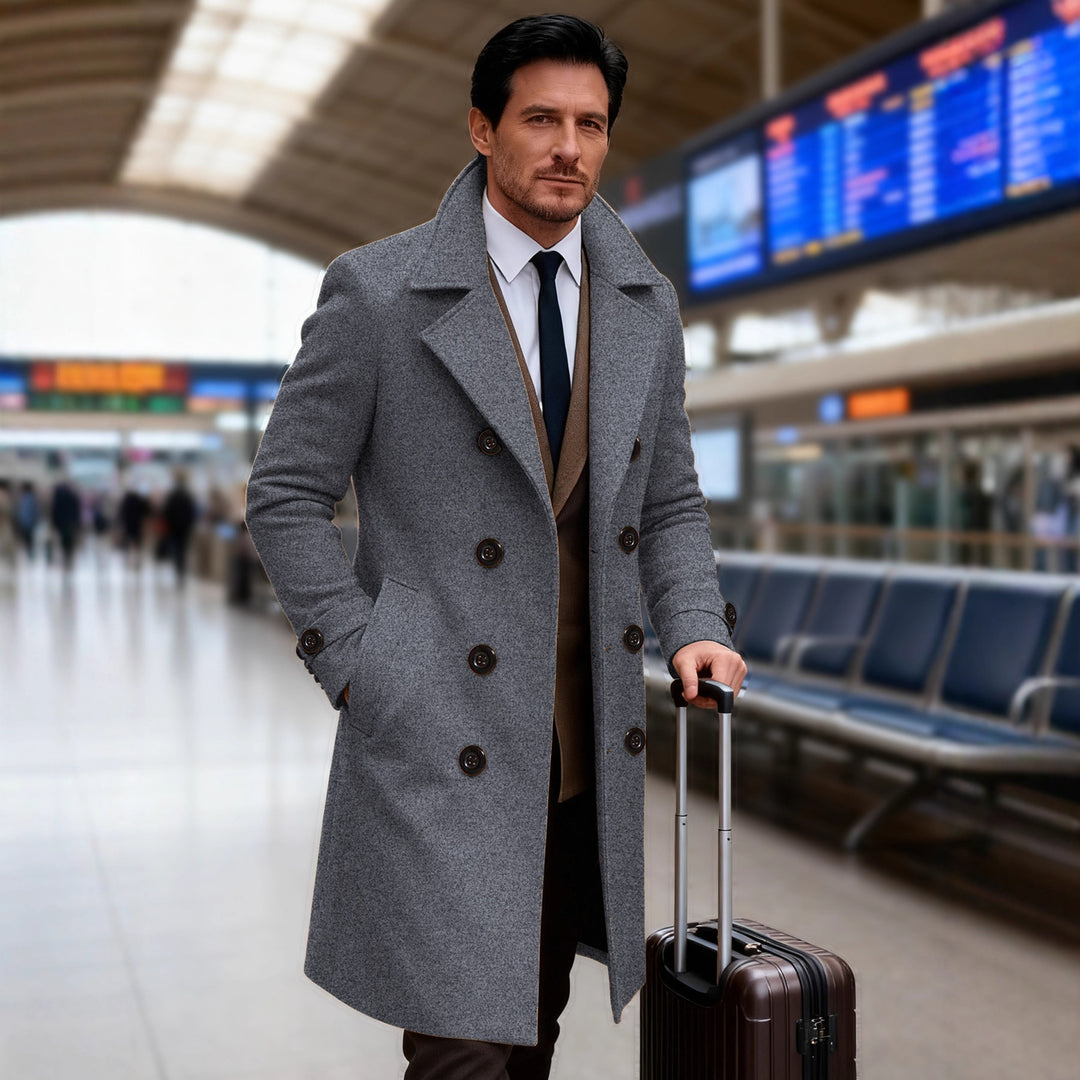 Herren eleganter Doppeltunnelmantel R&B