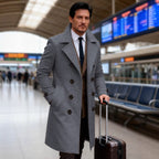 Herren eleganter Doppeltunnelmantel R&B