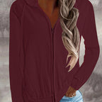 Damen Kapuzenjacke im modernen Rippenstrickdesign mit Taschen R&B