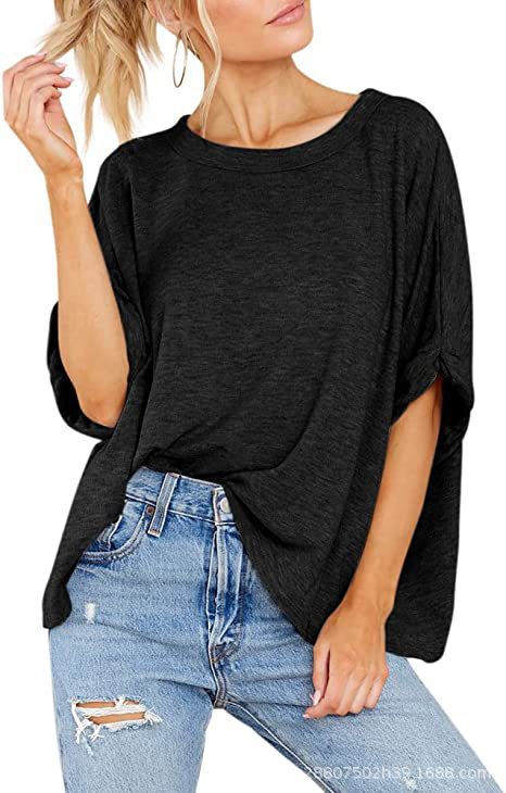 Damen lässiges Oversized T-Shirt R&B