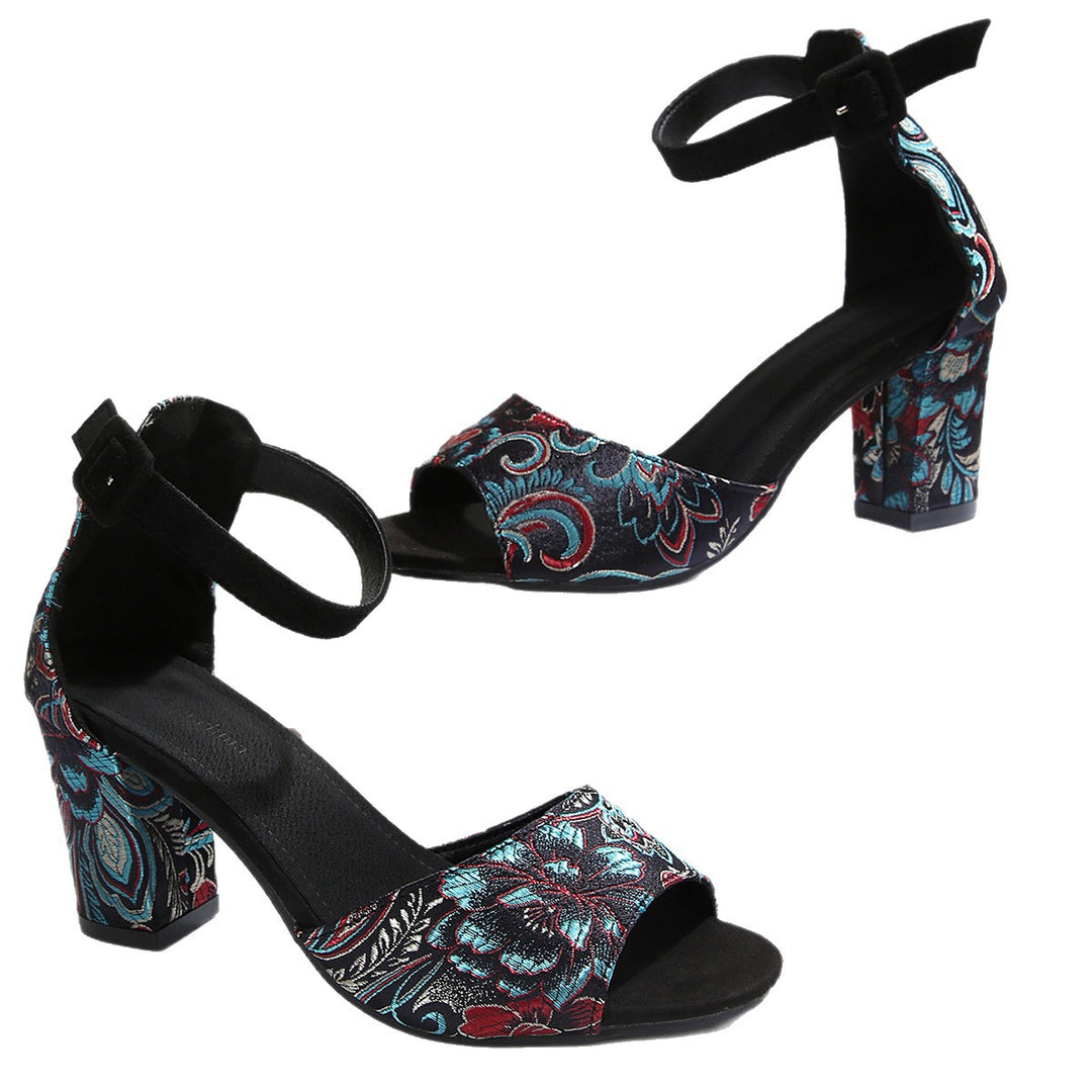 Damen Slingback Sandalen mit geflochtenem Riemen R&B