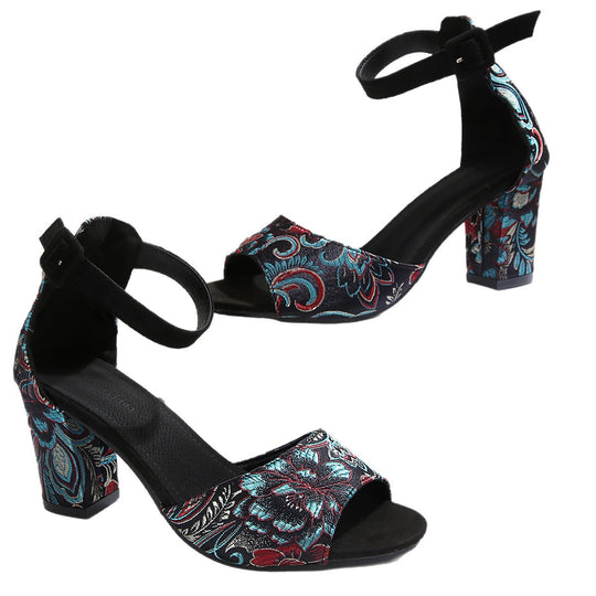Damen Slingback Sandalen mit geflochtenem Riemen R&B