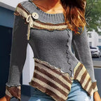 Damen Strickpullover mit kunstvollem Design und eleganten Details R&B