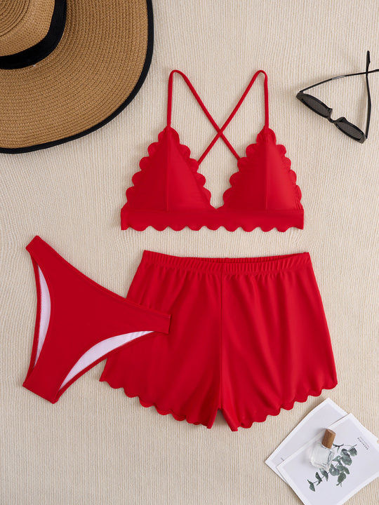 Damen Triangel-Bikini mit Shorts R&B
