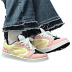 Damen Sneakers mit modischen Karodetails und atmungsaktiver Laufsohle