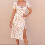 Damen Blumenmuster Kleid R&B