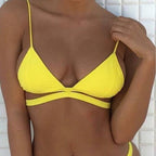 Damen Bikini-Set mit minimalistischem Triangel-Design und verstellbaren Trägern R&B
