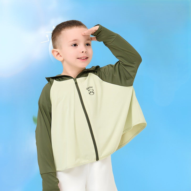 Jungen atmungsaktive Kapuzenjacke mit UV-Schutz R&B