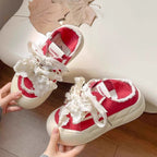 Damen Sneaker mit 3D-Rüschen-Design und atmungsaktivem Obermaterial R&B