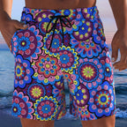 Herren Badeshorts mit animalischem Muster und elastischem Bund