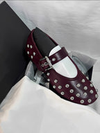 Damen Ballerinas mit dekorativen Metallic-Nieten R&B