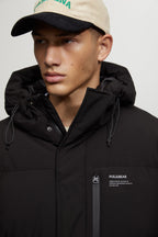 Damen gesteppte Wintermantel mit Kapuze und praktischen Taschen Hedi-Mode
