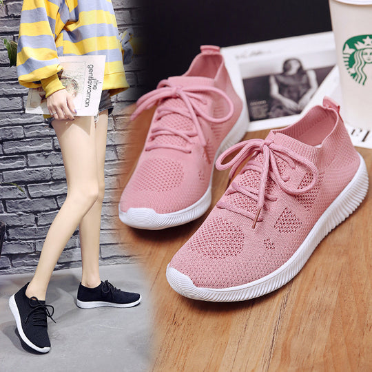Damen Sportliche Strick-Sneaker mit atmungsaktivem Obermaterial R&B