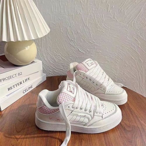 Damen Modische Sneakers mit kariertem Design und weicher Polsterung R&B