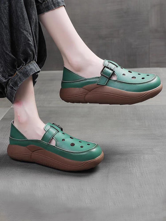 Damen Bequeme und modische Clogs mit verstellbarem Riemen und atmungsaktiver Sohle R&B