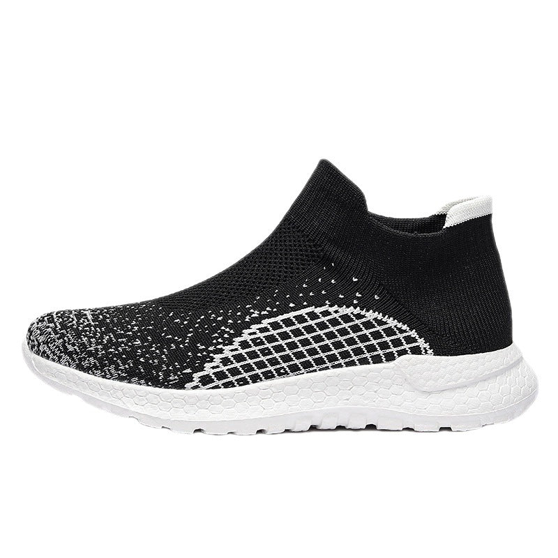 Damen Freizeit-Laufschuhe mit atmungsaktivem Strickdesign und rutschfester Sohle R&B