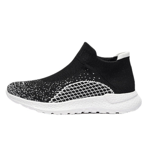 Damen Freizeit-Laufschuhe mit atmungsaktivem Strickdesign und rutschfester Sohle R&B