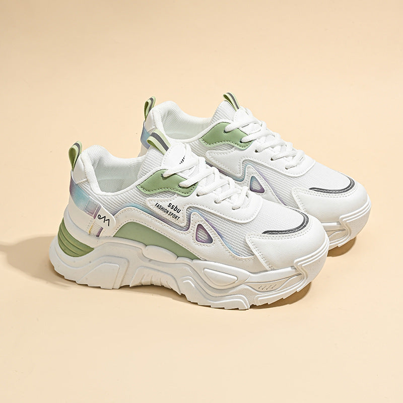 Damen Sportliche Chunky Sneakers mit atmungsaktiver Netzstruktur und stabiler Sohle R&B