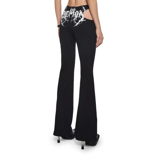 Damen Figurbetonte Schlaghose mit seitlichen Cut-Outs R&B