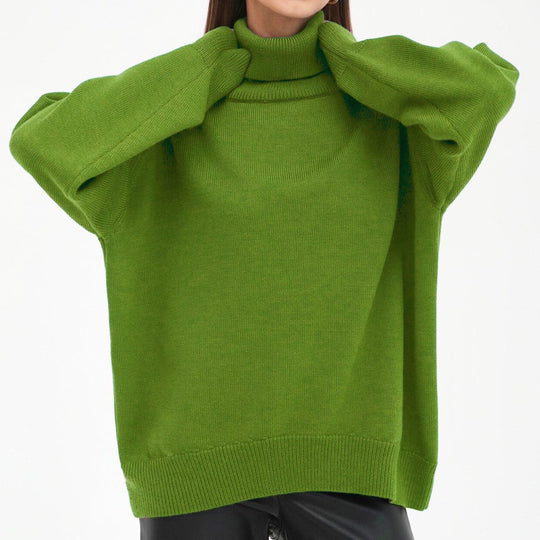 Damen Oversized Rollkragenpullover mit Rippstruktur R&B