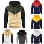 Herren modischer Hoodie mit innovativem Patchwork-Design R&B