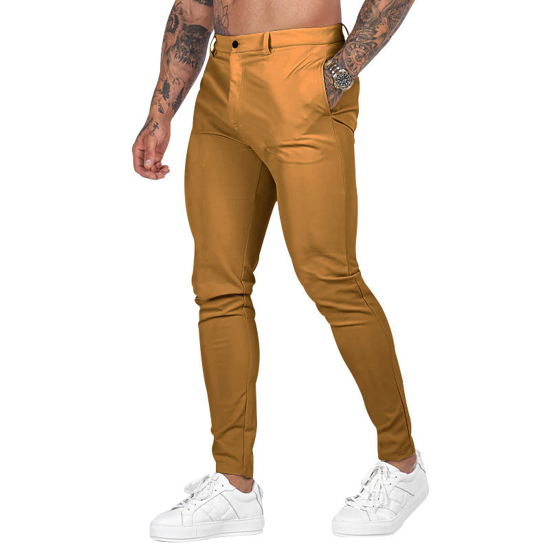 Herren Slim-Fit Chinohose mit modernem Design und elastischem Bund R&B