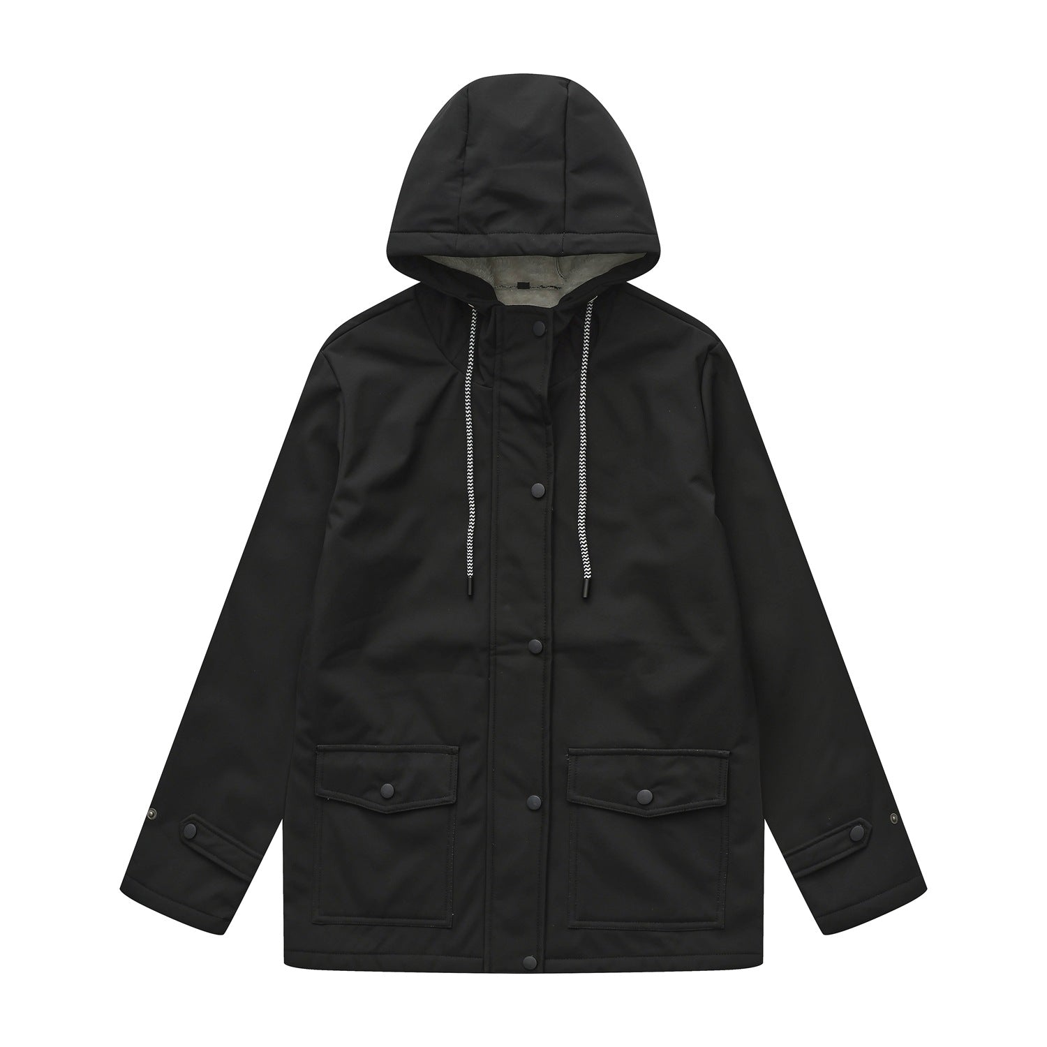Damen wetterfeste Parkajacke mit verstellbarem Kordelzug
