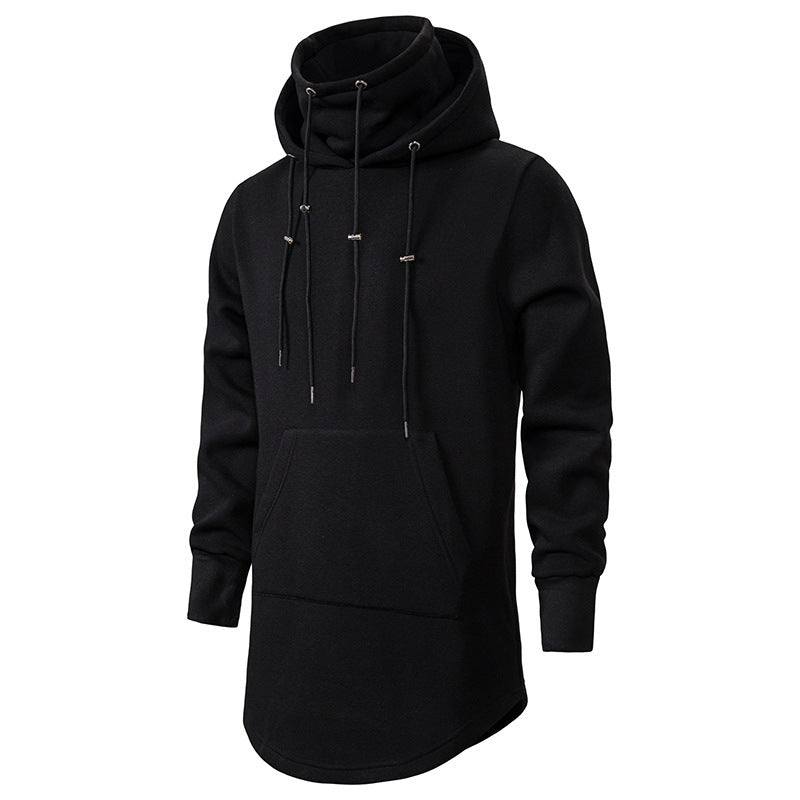 Herren modischer Hoodie mit asymmetrischem Kragen und praktischer Kängurutasche R&B
