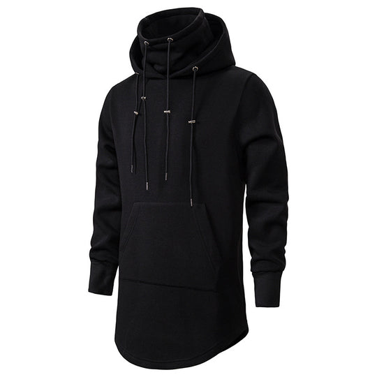Herren modischer Hoodie mit asymmetrischem Kragen und praktischer Kängurutasche R&B