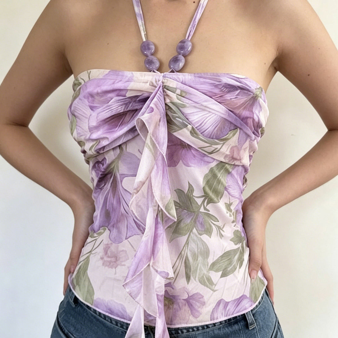 Damen romantisches Blumenshirt R&B
